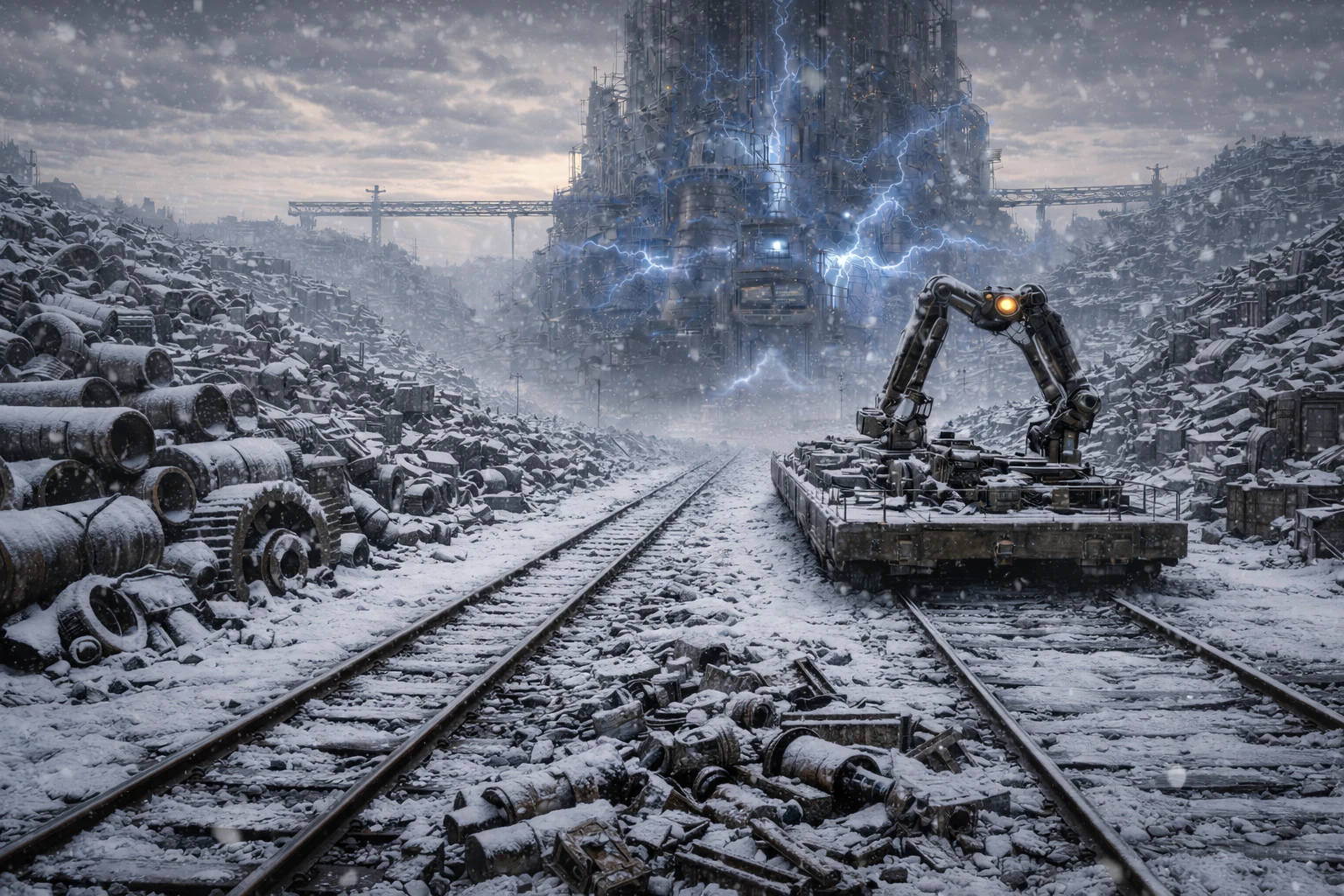 Заброшенная энергетическая фабрика Склад-Каньона после аварии